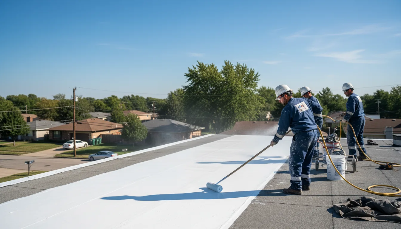 Commercial roof coating in Brimfield, IL near me